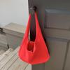 Bolso de Malla Tejida Nuevo de Moda Estilo Ins Otoño Gran Capacidad Estilo Perezoso Bolso Tejido de un Solo Hombro Gran Capacidad