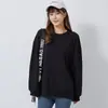 Suéter de gola redonda liso novo de outono para atacado, suéter casual esportivo de manga longa feminina, top de manga longa para primavera e outono