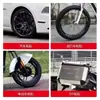 Pegatinas fluorescentes para ruedas de coche, pegatinas para tapacubos, tiras luminosas, pegatinas reflectantes de advertencia, pegatinas decorativas para motocicleta eléctrica y bicicleta