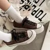 Colección Europea 2026 Otoño/Invierno Nuevas Zapatillas Planas de Piel Genuina para Mujer, Zapatos Deportivos Casuales de Moda con Cordones, Zapatos de Mujer con Estampado de Leopardo