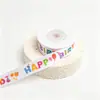 Cinta de Cumpleaños Infantil Transfronteriza Cinta para Pastel Cinta para Caja de Regalo Empaque de Regalo Cinta de Poliéster Suministro Directo del Fabricante