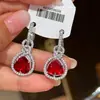 Pendientes Geométricos de Calabaza con Zirconia de Aguja de Plata y Gotas de Diamante Diseño de Moda Retro Pendientes de Estilo Chino Nuevo Pendientes Nuevos para Mujer