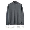 Suéter de Caxemira Inverno 100 Pure Mountain para Homens Suéter Casual de Gola Alta Pulôver Juvenil Solto Base de Malha