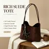 Nuevo Bolso Tote de Ante y Felpa Transfronterizo Madre e Hijo Bolso Grande de Mujer de un Solo Hombro para Debajo del Brazo Bolso Retro para Mujer para Viajar