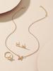 Europa y Estados Unidos cuchillo mariposa anillo collar aretes traje joyería juego de tres piezas joyería transfronteriza venta al por mayor puesto mercado nocturno