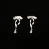 Pendientes Vintage de Rosa Blanca Parisina, Clips para Orejas sin Perforar para Mujer, Diseño de Nicho, Pendientes Elegantes y Versátiles