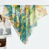 Estilo chino estilo pintura al óleo camelia moderno gasa 90 pañuelo cuadrado grande bufanda de seda para mujer bufanda de primavera y otoño con temperamento para combinar con camisa chal