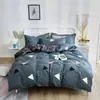 Nuevo engrosado lijado cuatro piezas dormitorio estudiantil tres piezas simple agradable a la piel funda de edredón sábanas ropa de cama al por mayor