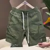 Shorts Casuais de Cor Sólida para Homens, Workwear de Verão 2025, Shorts Esportivos Respiráveis de Secagem Rápida com Bolsos com Zíper, Shorts de Praia