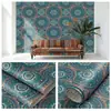 Papel Tapiz de Pared de Fondo para el Hogar Bohemio con Patrón Retro Pegatina de Pared Autoadhesiva Pegatina Impermeable a Prueba de Humedad Papel Tapiz de Decoración para Renovación