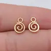 11X8Mm 0.4g Multicolor Export Liga de Zinco Acessórios para Joias Série Geométrica Pingente Espiral