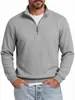 Sudadera deportiva casual de punto gofrado estilo americano para hombre, con media cremallera y cuello alto, manga larga, importación transfronteriza de Amazon