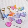 Amapola DIY Resina de Cristal Seis Eslabones Corazón Mariposa Colgante Llavero Decoración Molde de Silicona Mayoreo