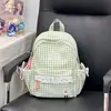 Mochila de Encaje a Cuadros de Estilo Nuevo, Fresca y Elegante, Personalizada y Moderna, Mochila de Gran Capacidad para Viajes Diarios y Uso Estudiantil
