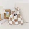 Bolso de felpa de gran capacidad, bolso de muñeca casual versátil estilo ins, minibolso tote personalizado de nicho