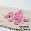 Cuentas Redondas Bicolores de Corazón de Puntos Versátil Joyería DIY Accesorios de Cuentas Sueltas Cadena para Teléfono Móvil Hecha a Mano Cadena de Cuentas Pulsera Cuentas