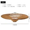 Lustre de Vento Silencioso Sudeste Asiático Lâmpadas de Rattan Hotel Pousada Pousada Lâmpadas Retrô de Alta Qualidade Restaurante Japonês Lâmpadas Decorativas