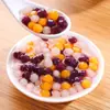 Mini bolitas de taro tricolor a temperatura ambiente, bolitas de taro comerciales para tiendas de té con leche, ingredientes especiales para repostería de postres, dulces para vendedores ambulantes