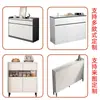 Estilo Cocina Minimalista Moderno Aparador Lateral de Pizarra Ultradelgado de 20 cm para Apartamentos Pequeños, Gabinete Lateral de Almacenamiento Blanco