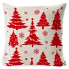 Cojín de sofá de lino europeo Amazon Funda de almohada Jit festiva transfronteriza Temu Funda de almohada de Navidad personalizada