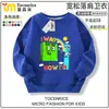 Blocos de Construção Digitais Numberblocks Roupa Moletom Gola Redonda para Meninos e Meninas, Jaqueta Infantil com Forro de Fleece Outono e Inverno