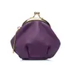 Cartera de moda de cuero genuino, sobre rojo creativo, billetera pequeña, mini bolsa de clip de almacenamiento japonés para mujer, bolsa portátil de boca de empanadilla