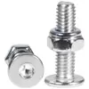 Tornillos de Cabeza Hexagonal Delgada de Acero Inoxidable 304 Juego de Tuercas Antiaflojamiento Tornillos de Cabeza Plana Cabeza Grande Plana M3M4M5M8