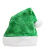 Chapéus de Natal Transfronteiriços, Chapéus de Natal Curtos de Pelúcia, Chapéus de Adulto, Vermelho, Verde, Rosa, Azul, Preto, Roxo, Logo