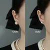 2026 Pendientes Vintage Shijia de Nicho de Fiebre Pendientes de Perla con Aguja de Plata 925 Pendientes Femeninos de Alta Gama