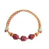 Pulsera Wangyun Zodiaco Cinnabar de Tres en Uno de Fidelity para Hombres y Mujeres Cuerda Roja Tejida a Mano para la Muñeca del Año de Nacimiento de la Serpiente