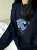 Suéter pullover de lã de cordeiro com bordado de toalha tridimensional estilo coreano, jovem, para mulheres, solto e macio, top casual para outono e inverno