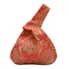 Atacado do Fabricante Tamanho Grande Sacola de Armazenamento para Embalagem de Presente Armazenamento à Prova de Poeira Estilo Chinês Sacola de Presente Portátil