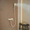 Nuevo Juego de Ducha de Cobre para el Hogar Grifo Mezclador Simple Grifo Integrado Baño Ducha Fría y Caliente Baño
