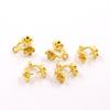 Fecho Toggle em Forma de Flor Banhado a Cobre Banhado a Ouro Fecho Pingente Fecho da Paz Clipe para Pingente Fecho de Jade Acessórios para Pulseira de Fio de Contas