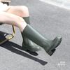 Botas de Lluvia Nuevas para Mujer de Caña Larga Antideslizantes Resistentes al Desgaste Color Sólido Impermeables de Caña Alta para Pesca al Aire Libre y Lavado de Autos