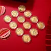 Juego de Monedas de Oro de los Doce Signos del Zodíaco Monedas Conmemorativas Medallas Conmemorativas Regalos para Eventos de Negocios Transmisión en Vivo