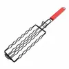 Churrasqueira Portátil para Camping Grelha para Cachorro-Quente Salsicha Ham Grelha Rede para Grelhar Cesta de Grelha Cesta para Churrasco de Cachorro-Quente