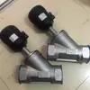 Válvula de Assento Angular Pneumática Rosqueada com Cabeça de Plástico Material Aço Inoxidável Jz611F Válvula de Assento Angular Pneumática Rosqueada com Cabeça de Plástico