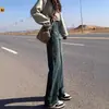 Jeans de Pierna Recta Estrechos y Anchos Color Gris Cemento para Mujer Verano 2025 Nuevo Tiro Alto Sueltos Aspecto Adelgazante Pantalones Rectos