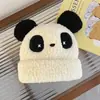 Gorro de Lã de Inverno para Crianças, Espesso e Quente, Gorro com Proteção para as Orelhas para Meninos e Meninas, Gorro de Pelúcia para Cabeças Grandes, Gorro Panda Super Fofo para Crianças