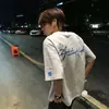 Transfronterizo 2026 Verano Nuevo Bordado de Copo de Nieve Camiseta de Manga Corta para Hombre Estilo Americano Moderna Alta Calle Holgada Elegante Camiseta