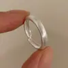 Anéis Minimalistas Foscos Escovados Empilháveis para Mulheres, Modernos Versáteis Design de Nicho Único Anéis Abertos Anéis para o Dedo Indicador Tendência