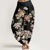 Pantalones Casuales Versátiles de Moda Estilo Nuevo 3D Estampado Digital Europeo y Americano Transfronterizo Pantalones Tailandeses para Mujer de Algodón Puro Estampado Directo Pantalones Largos de Primavera y Verano