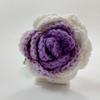 Atacado criativo feito à mão lã tricô buquê gradiente decoração para casa crochê tricô imitação flor rosas