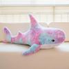Almohada de Tiburón Arcoíris Camuflaje Transfronteriza, Muñeco de Peluche de Tiburón Teñido Anudado, Muñeca para Dormir, Regalo, Venta al por Mayor