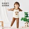 Conjunto de ropa interior para niños, ropa de otoño para bebés de algodón, pijamas y pantalones, ropa de hogar dividida para niños, suéter de algodón para bebés de primavera y otoño.