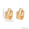 Aretes Populares Europeos y Americanos de Amazon, Aros Geométricos Personalizados de Acero Inoxidable Color Oro con Cristal, Aretes Vintage de Acero de Titanio