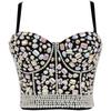 Fabricante Lu Qiuguo Top Feminino Db813Db2184 Sutiã Corset com Pedrarias e Miçangas Regata com Alças Integradas