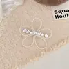 Pasador de Flor de Perla y Pedrería Estilo Casual para Niñas, Accesorio de Cabello Francés Versátil para Flequillo y Cabello Suelto