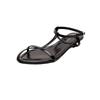 Sandalias de Tacón de Cuña de Nuevo Estilo Elegantes con Punta Fina y Tacón Alto Único con Correas Finas y Hebilla de Punta Abierta para Mujer